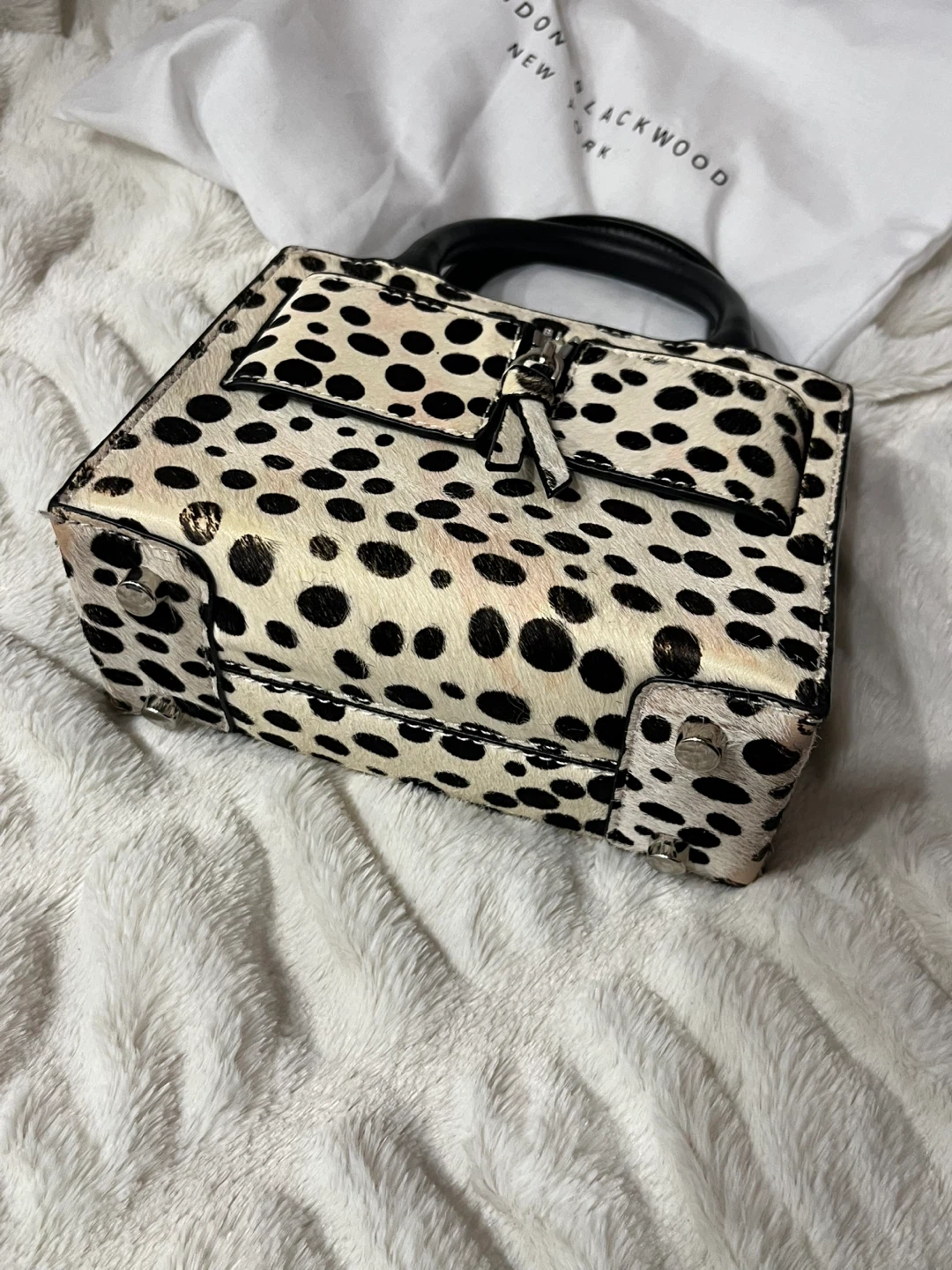 Mini Trunk Purse in Dalmation Print - photo 3