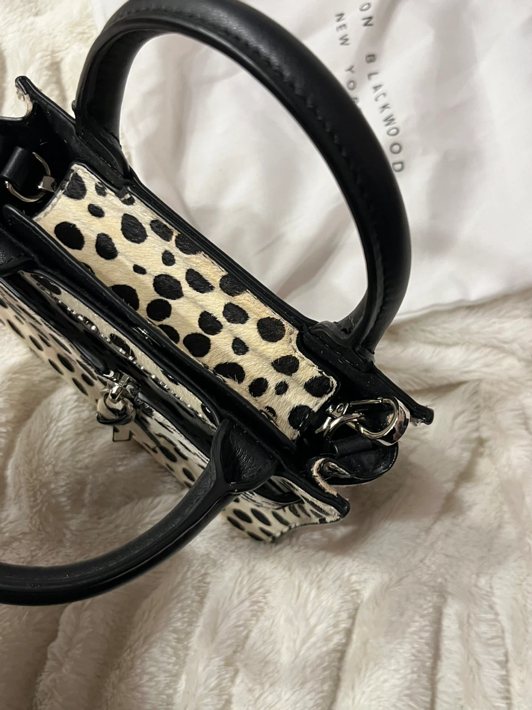 Mini Trunk Purse in Dalmation Print - photo 4