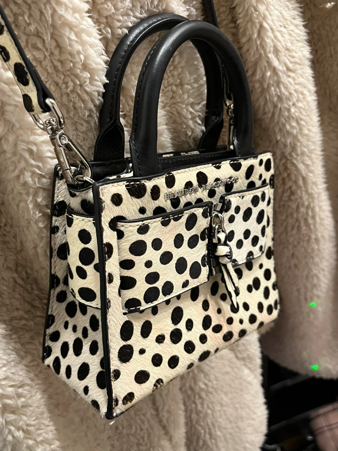 Mini Trunk Purse in Dalmation Print