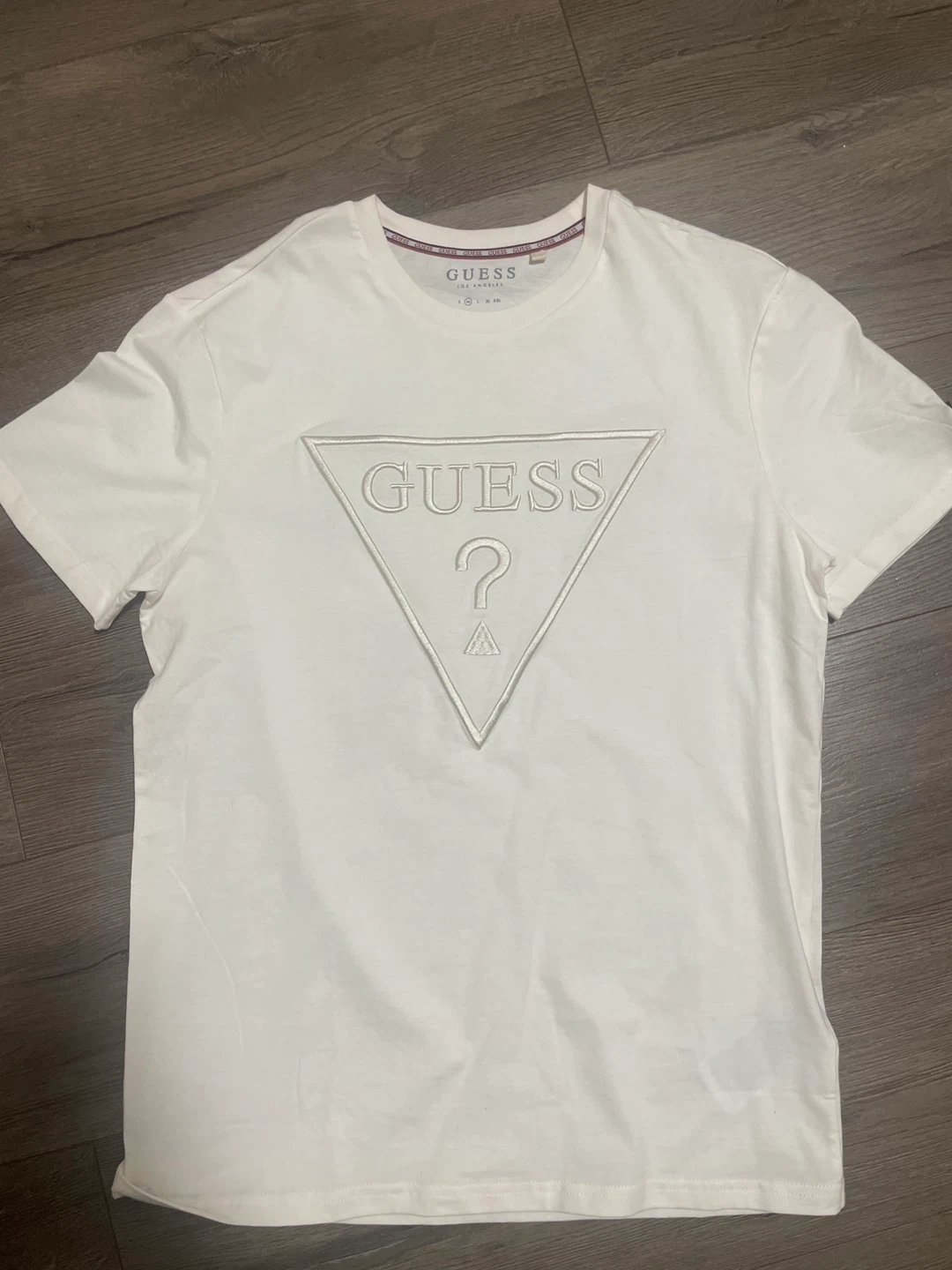White Guess T-Shirt with Logo