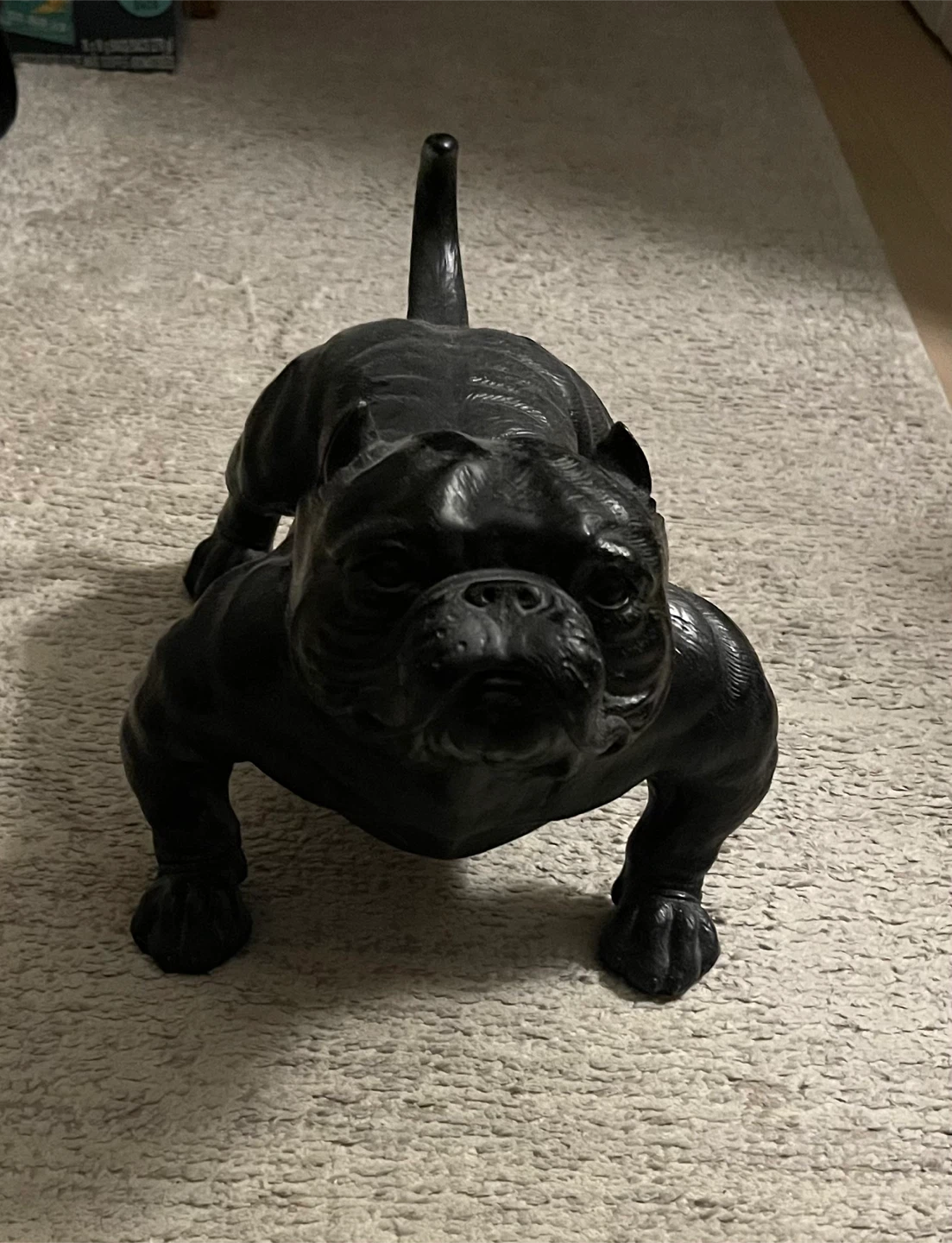 Black Bulldog Statue