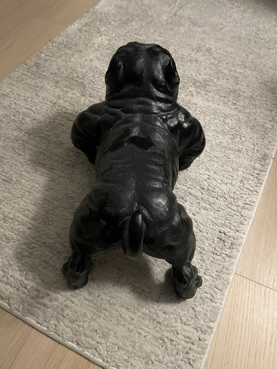 Black Bulldog Statue - photo 3