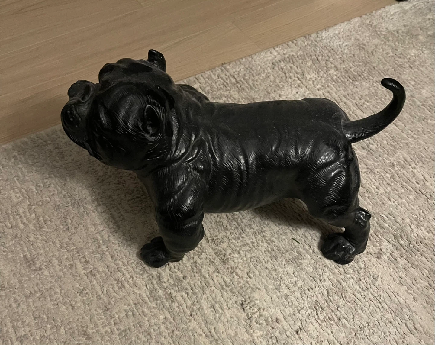 Black Bulldog Statue - photo 2