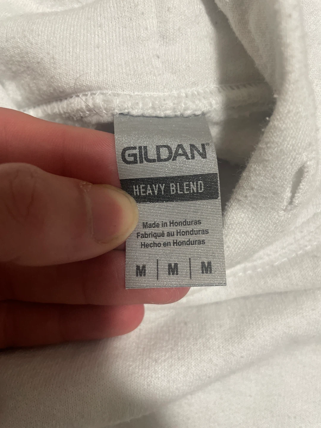 Gildan Heavy Blend White Hoodie - Size M - photo 2