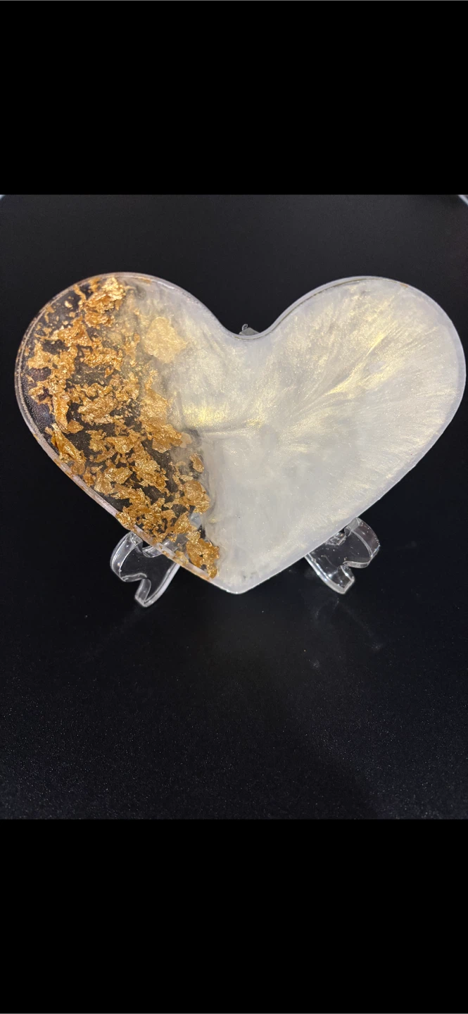 Heart-shaped Resin Coaster
