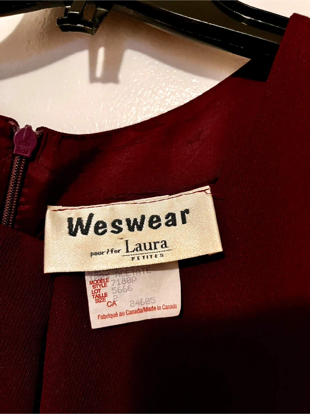 Weswear pour Laura Petites Dress - Burgundy - photo 3