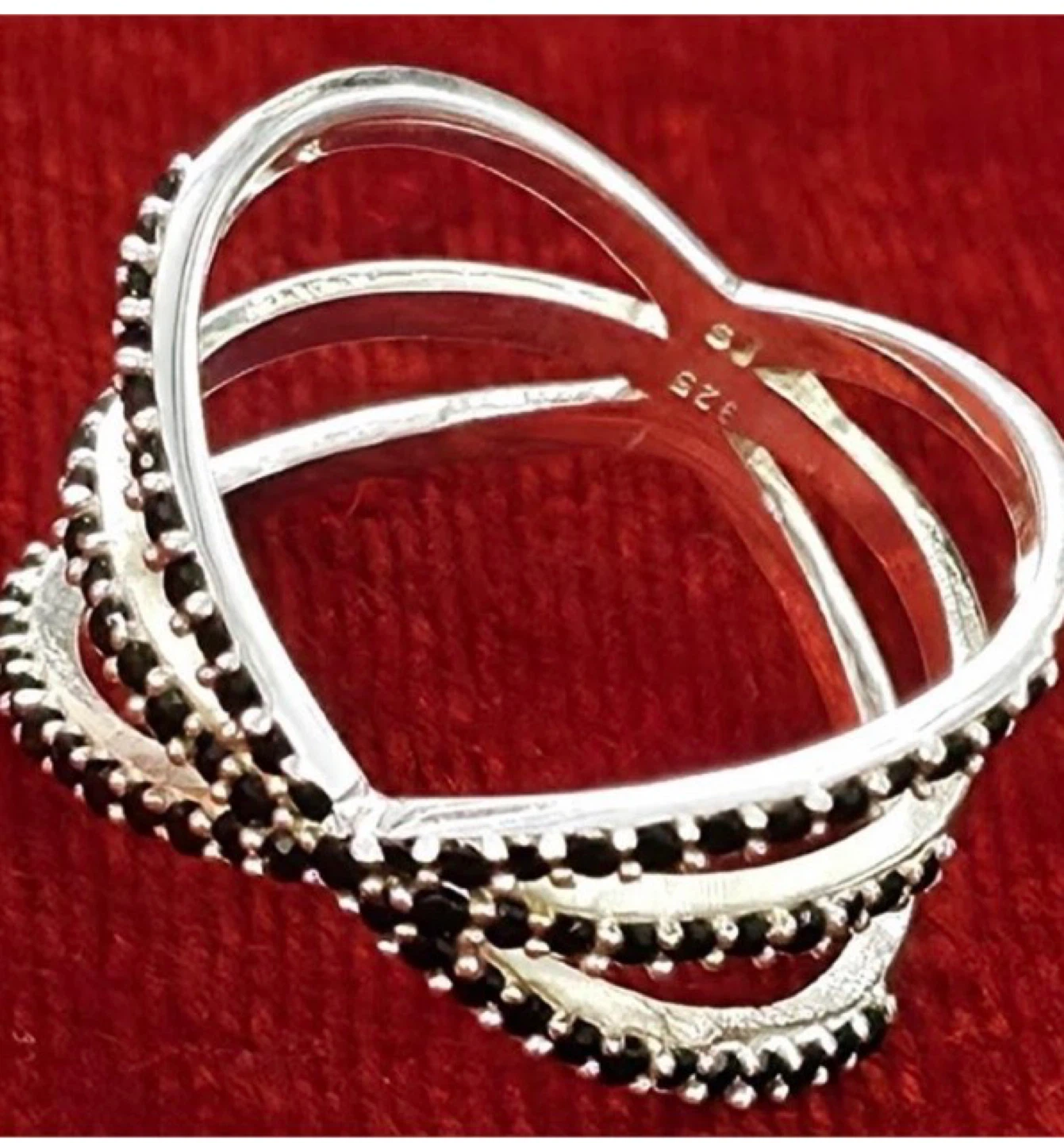 Sterling Silver Black Spinel Ring - photo 2