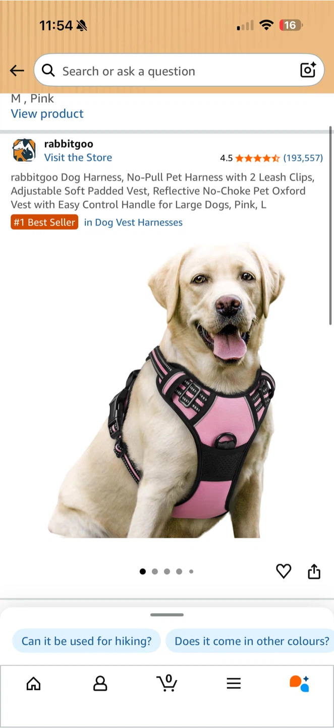 Rabbitgoo Dog Harness - Pink medium - photo 2