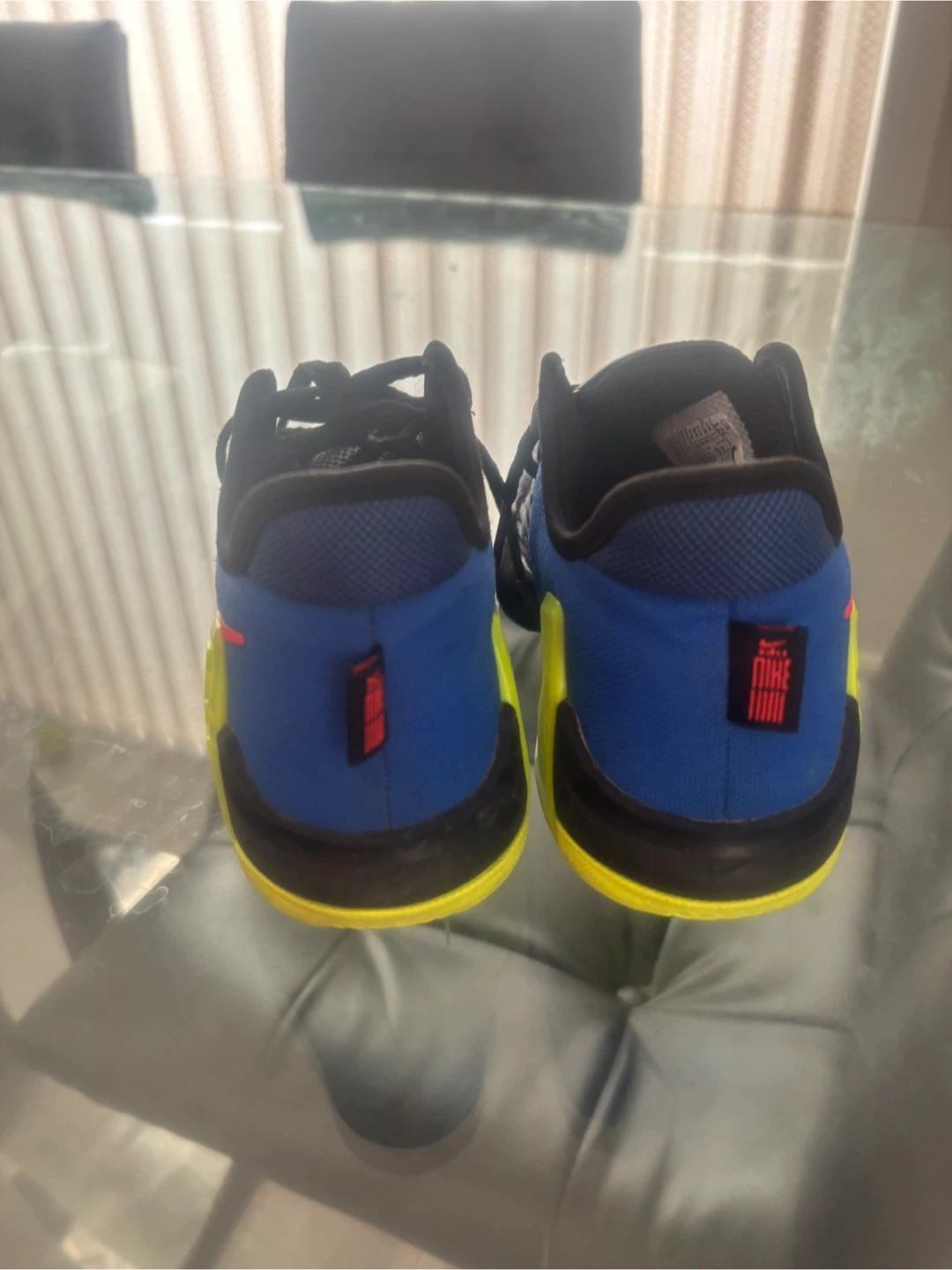 Nike Kids Basketball Shoes Blue Yellow Size 5Y - photo 2