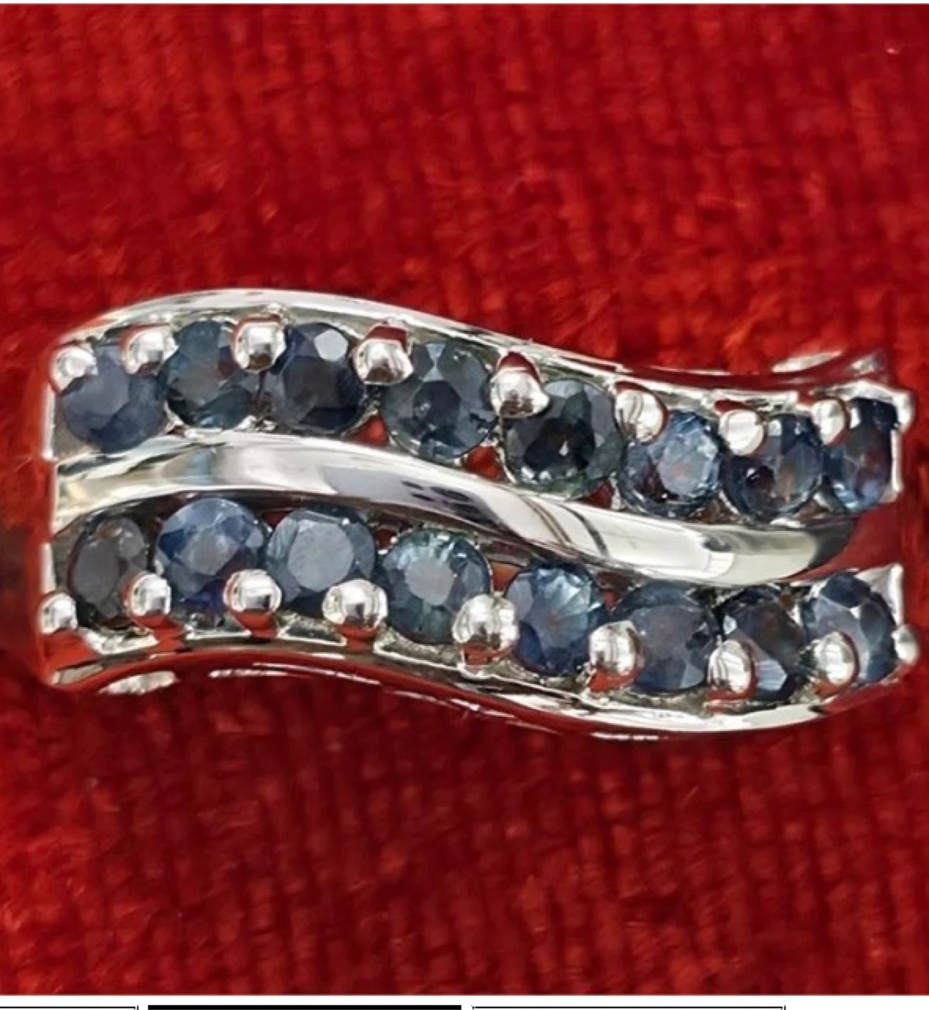 Sterling Silver Blue Sapphire Ring - photo 2