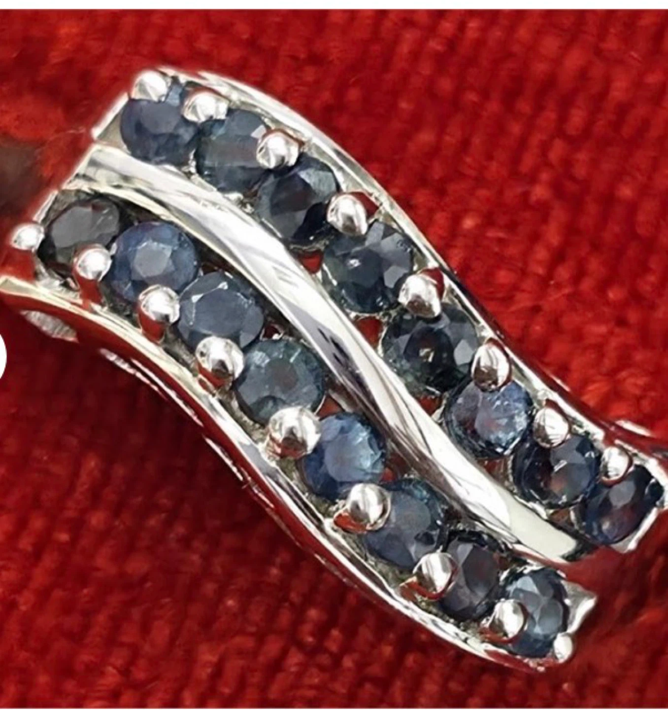 Sterling Silver Blue Sapphire Ring