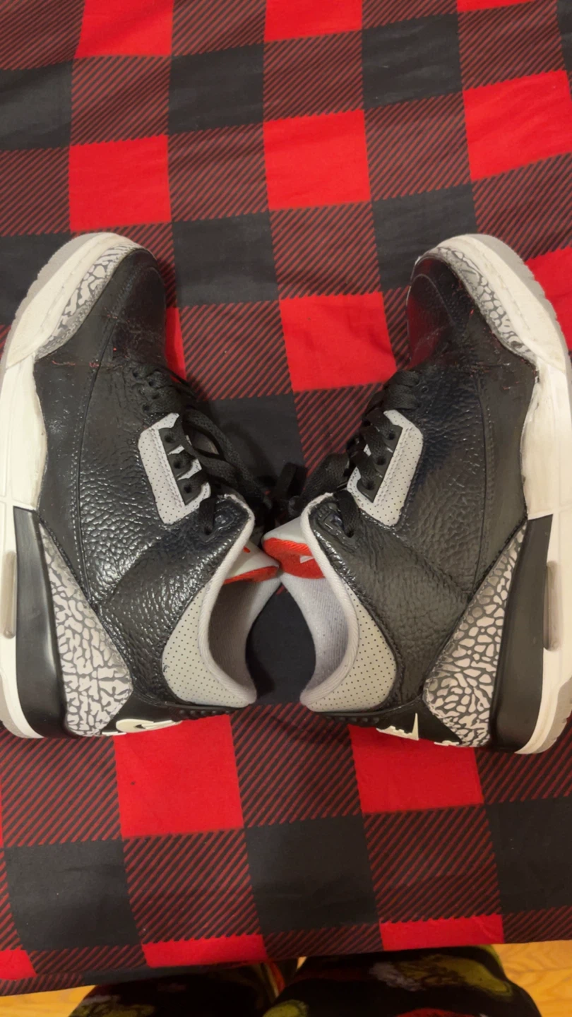Nike Air Jordan 3 Black Cement Mens Size 8