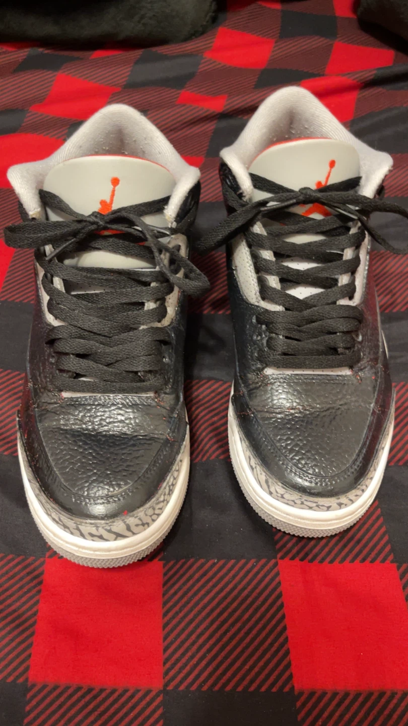 Nike Air Jordan 3 Black Cement Mens Size 8 - photo 3