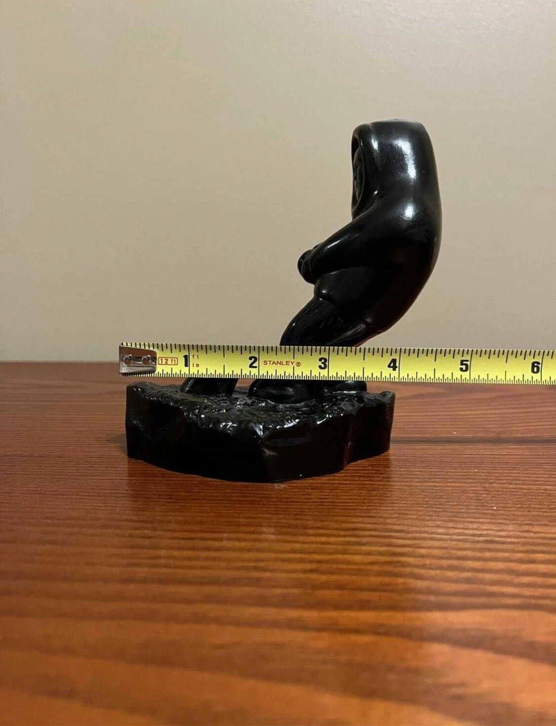 VINTAGE INUIT SEAL HUNTER & SOAPSTONE STATUE - photo 5