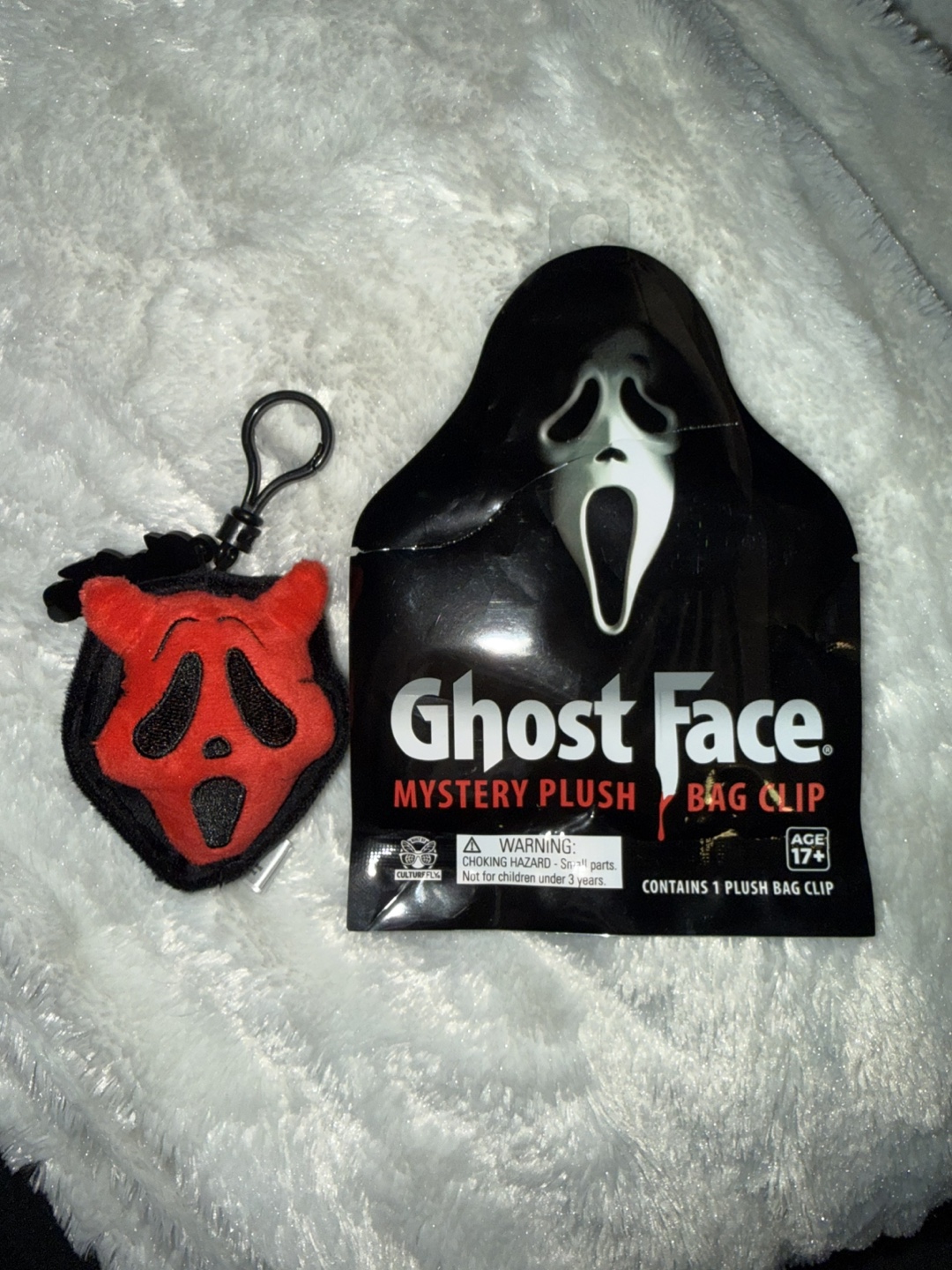 Ghost Face Mystery Plush Bag Clip