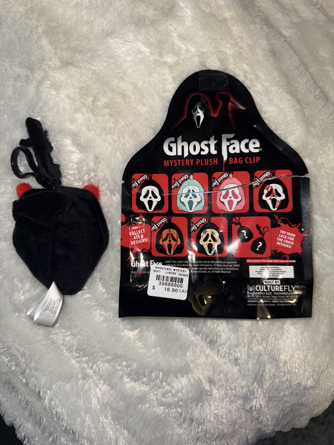 Ghost Face Mystery Plush Bag Clip - photo 2
