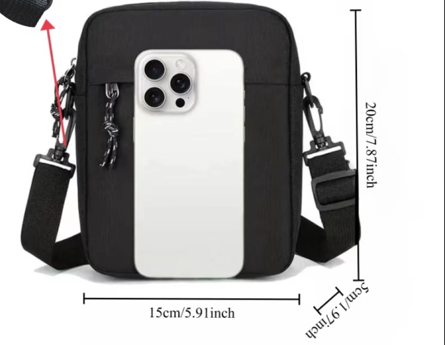 Black  Crossbody Shoulder Bag - photo 4