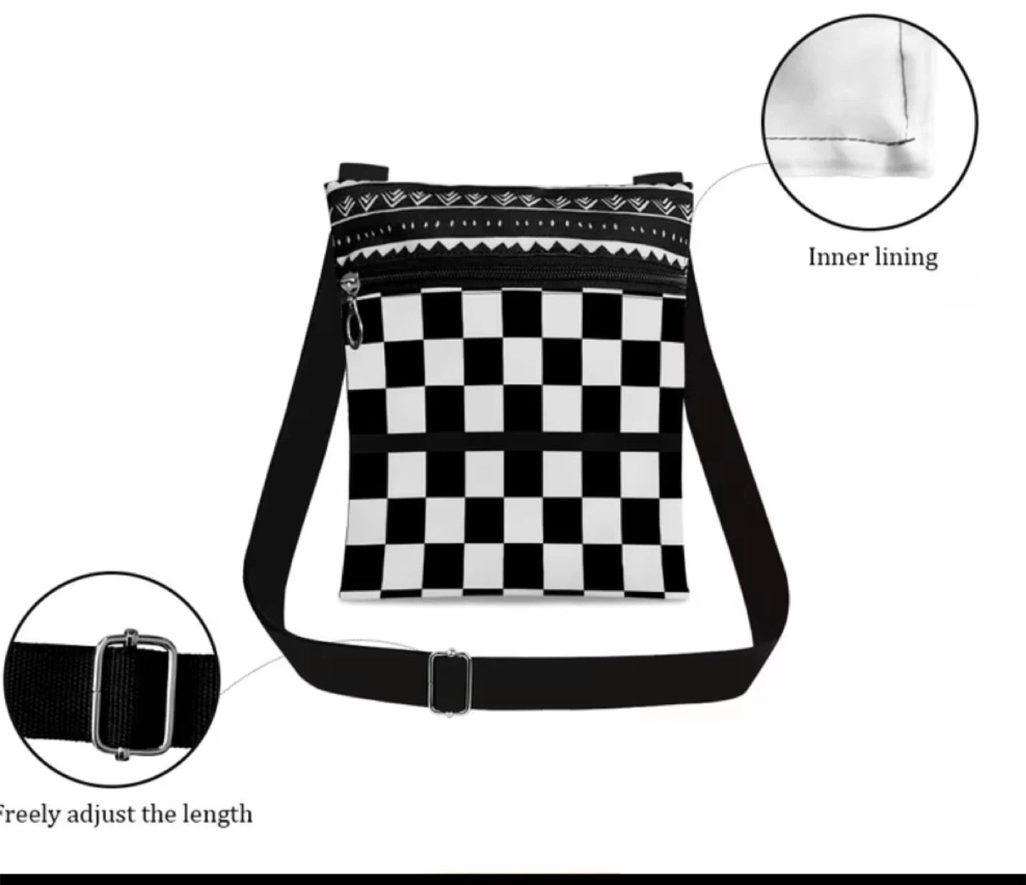 Checkerboard Crossbody Bag - photo 3