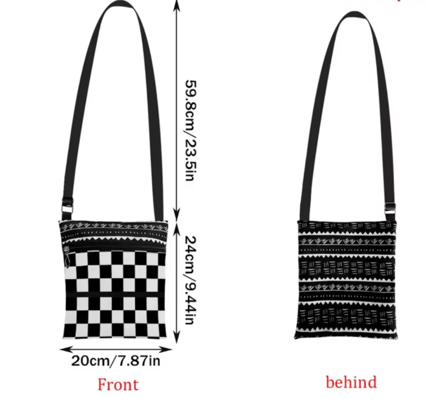 Checkerboard Crossbody Bag - photo 5