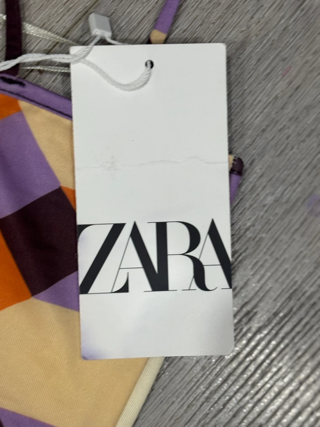 Zara One-Piece Swimsuit Geometric Print Cut-Out Size Small S - photo 3