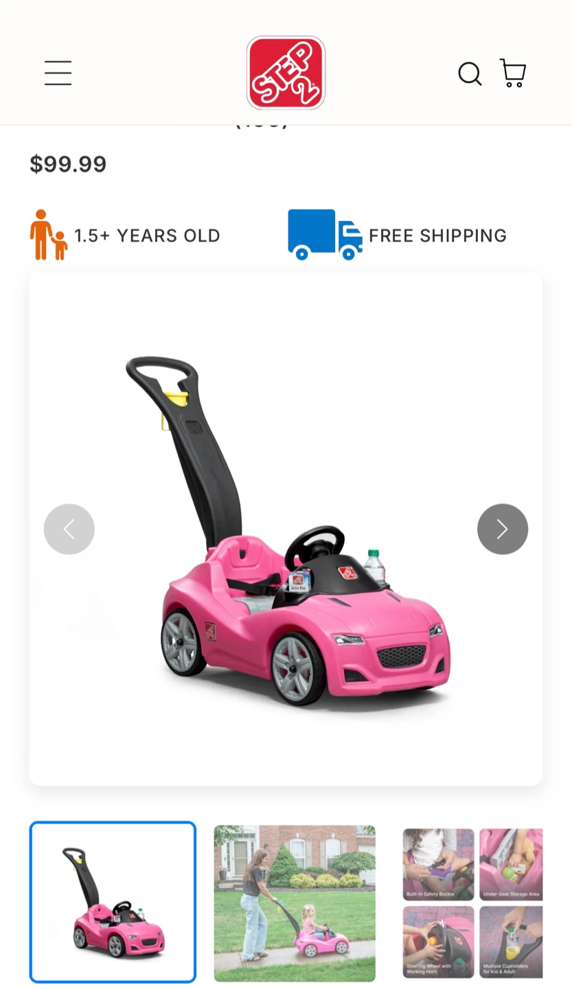 (Brand NEW) Step2 Whisper Ride II Push Car - Pink