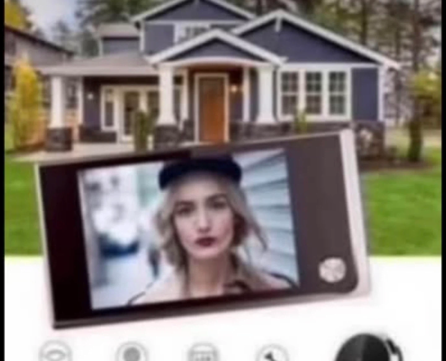 Peephole Doorbell Color IR Camera Door Viewer Powered - photo 4