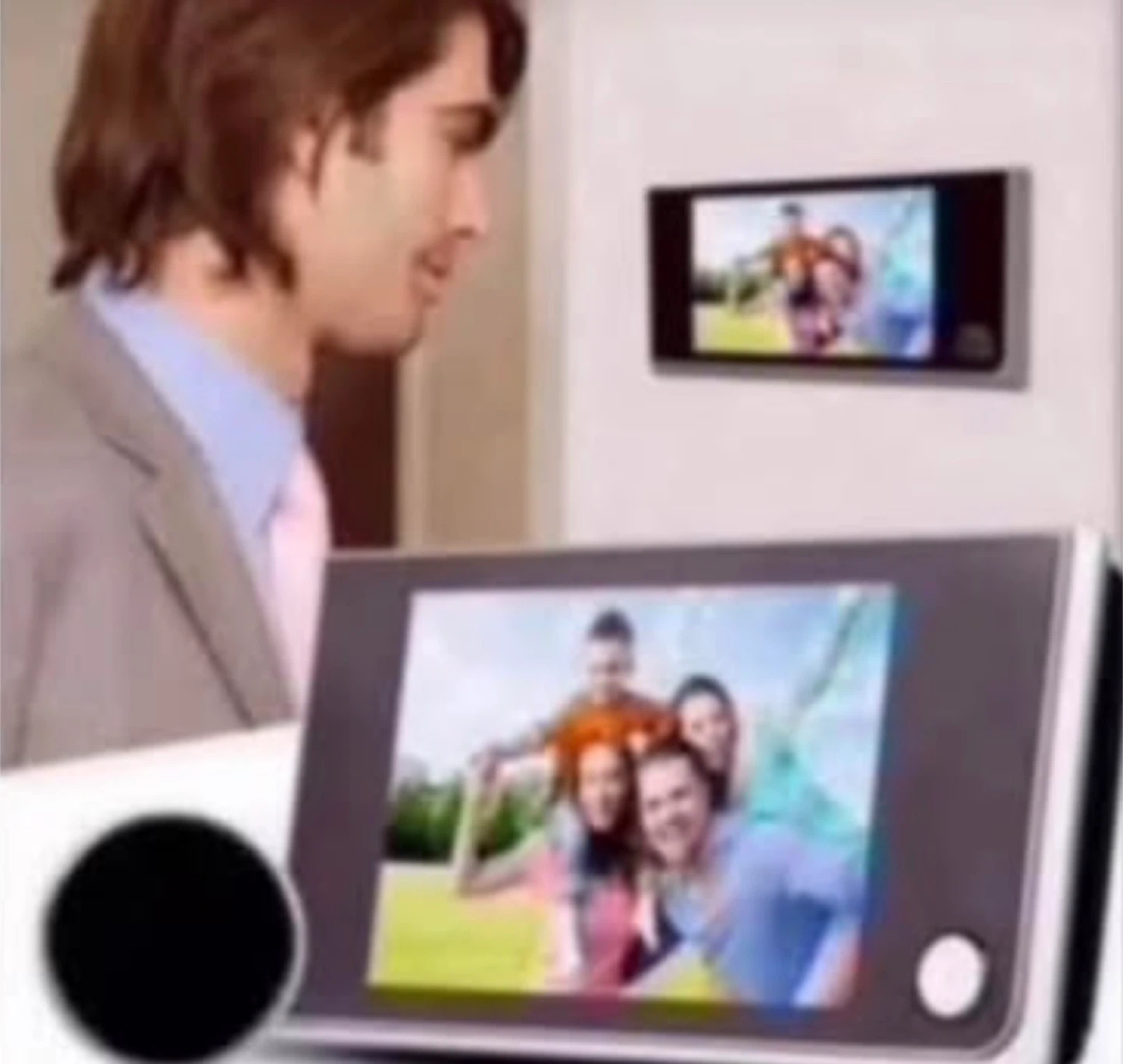 Peephole Doorbell Color IR Camera Door Viewer Powered