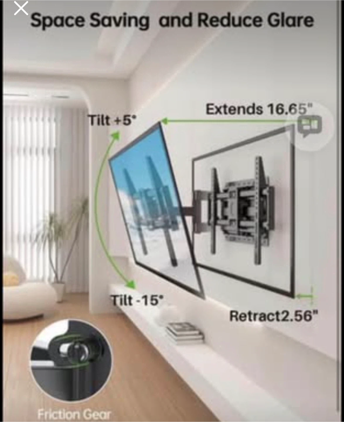 Articulating TV Wall Mount - Swivel, Tilt, Extend
