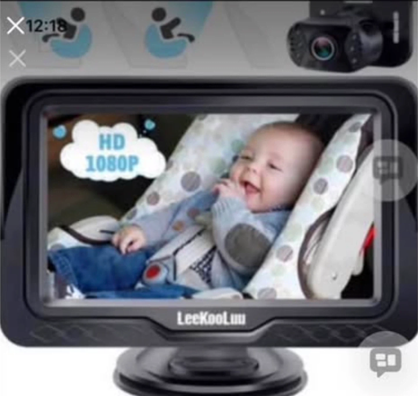 LeeKooLuu Baby Car Camera Monitor System