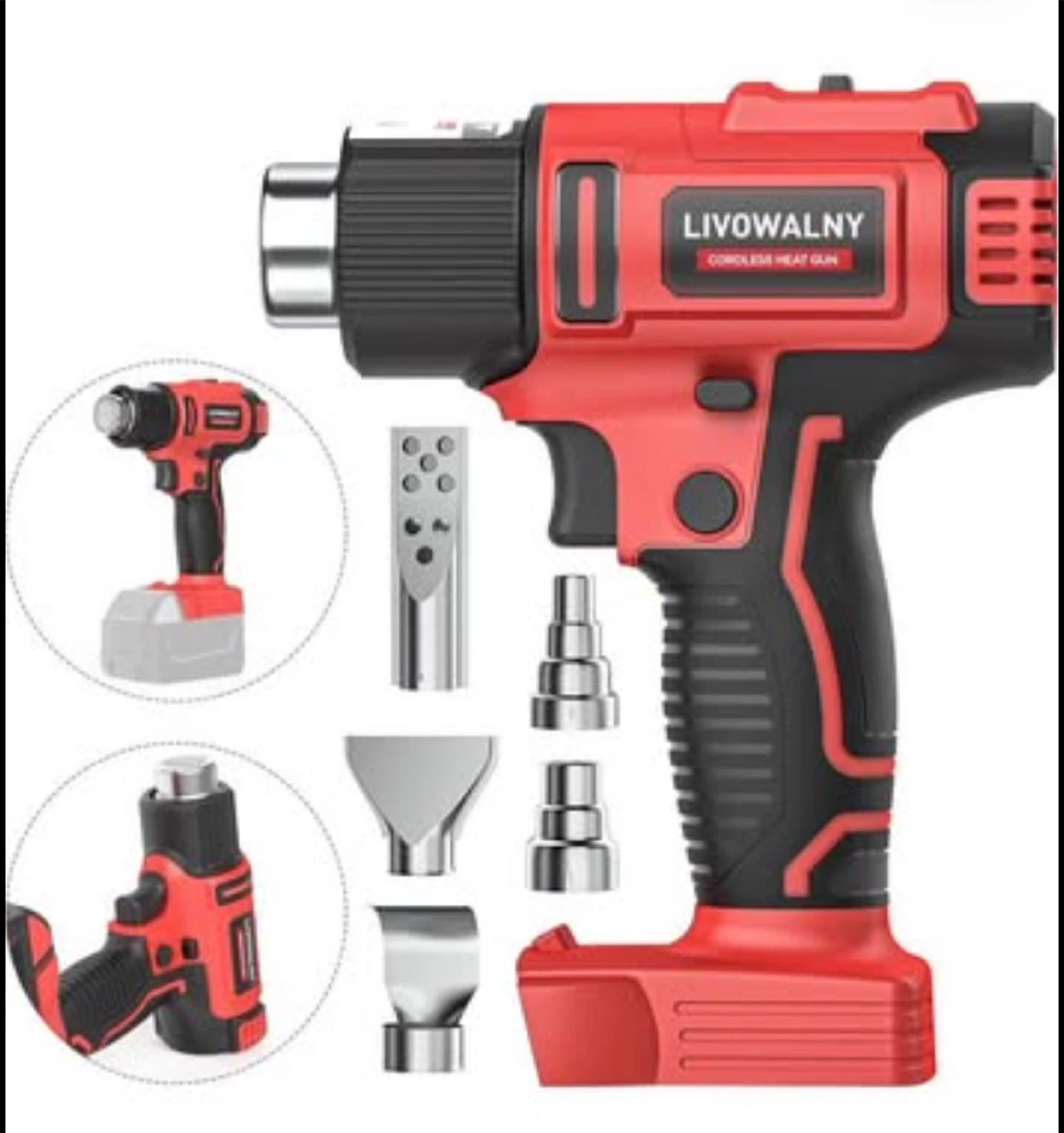 Livoowaly Cordless Heat Gun - For Milwaukee 18V Batteries