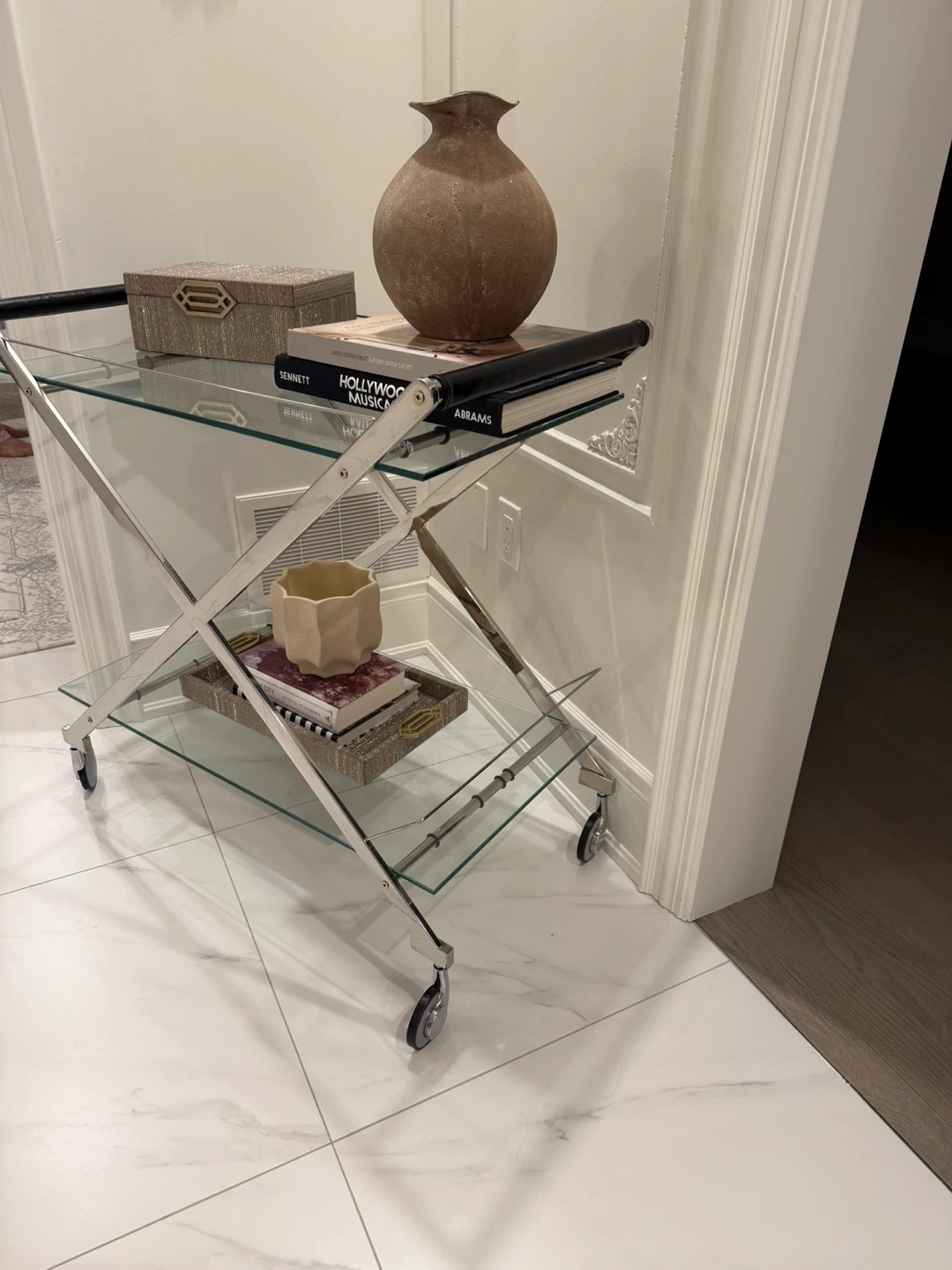 Glass and Chrome Bar Cart - photo 4