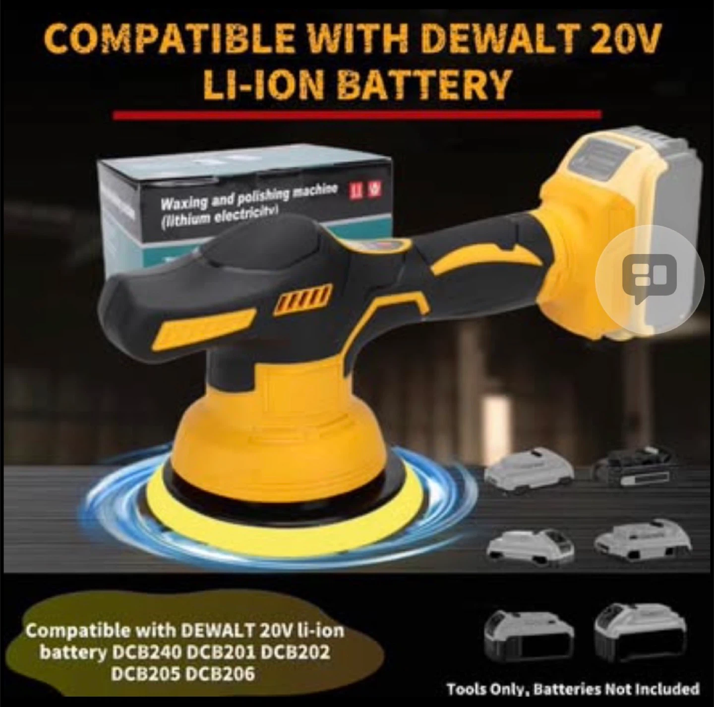 Cordless Polisher Buffer - Compatible with Dewalt 20V