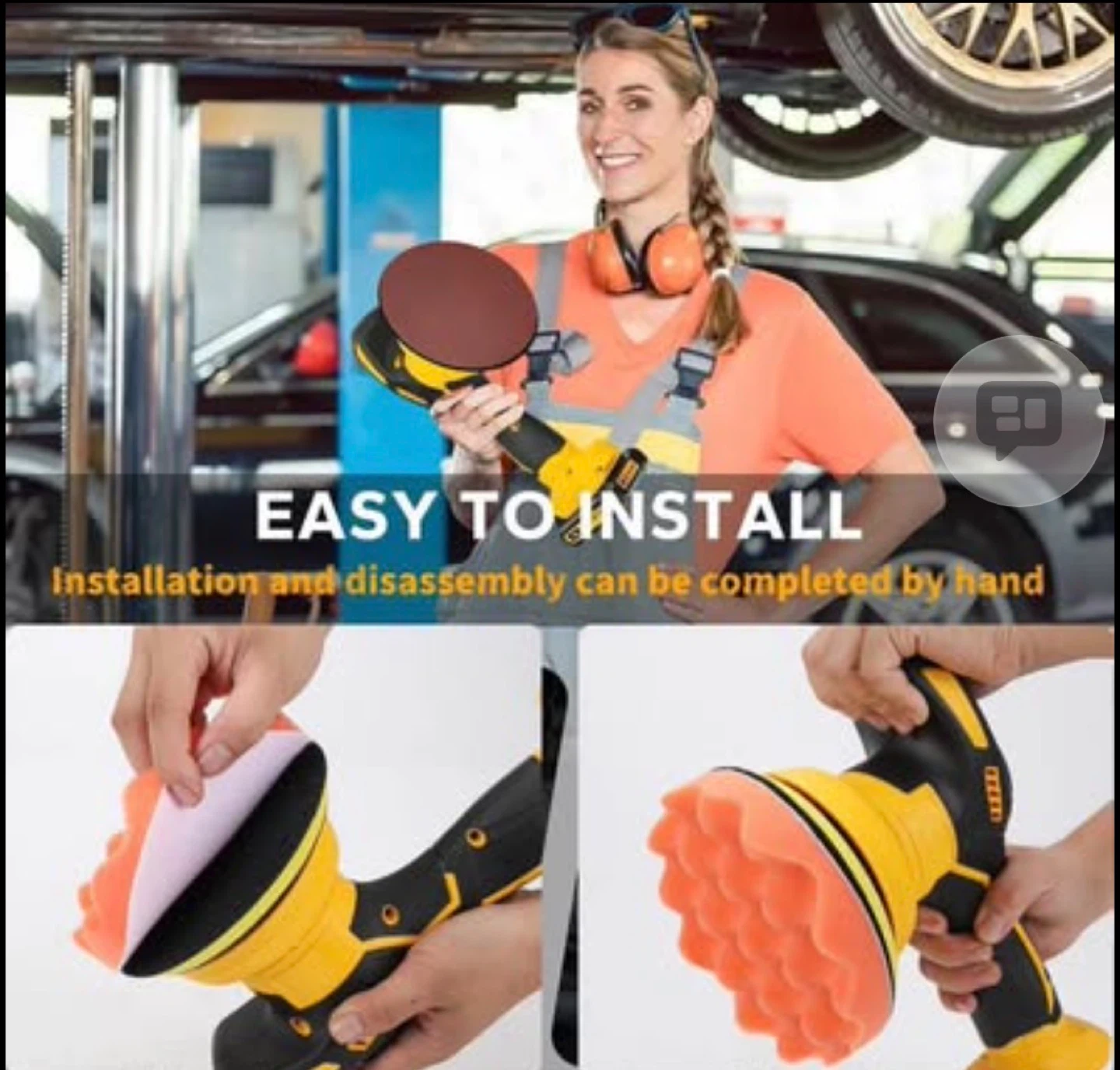 Cordless Polisher Buffer - Compatible with Dewalt 20V - photo 3