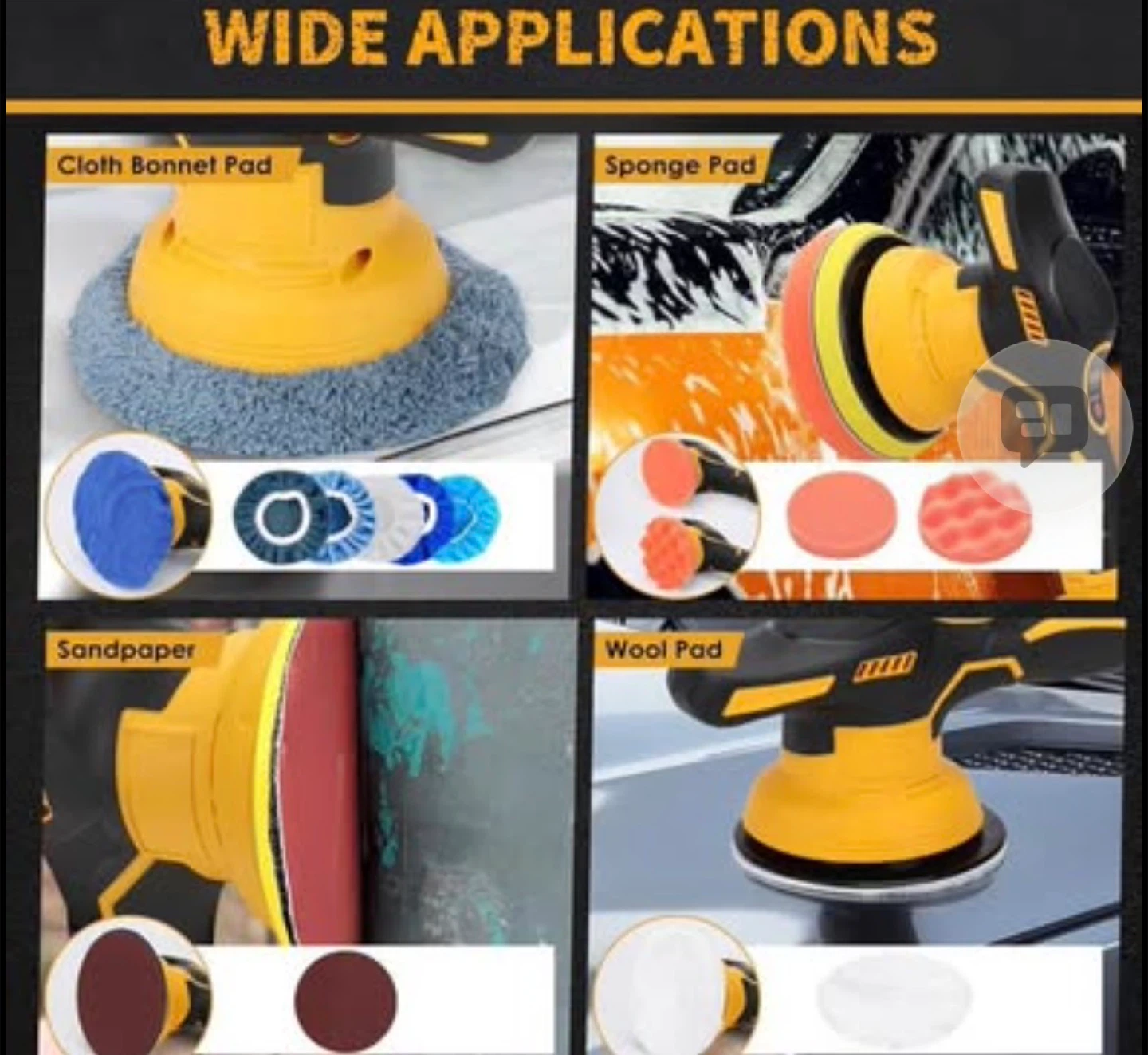 Cordless Polisher Buffer - Compatible with Dewalt 20V - photo 2