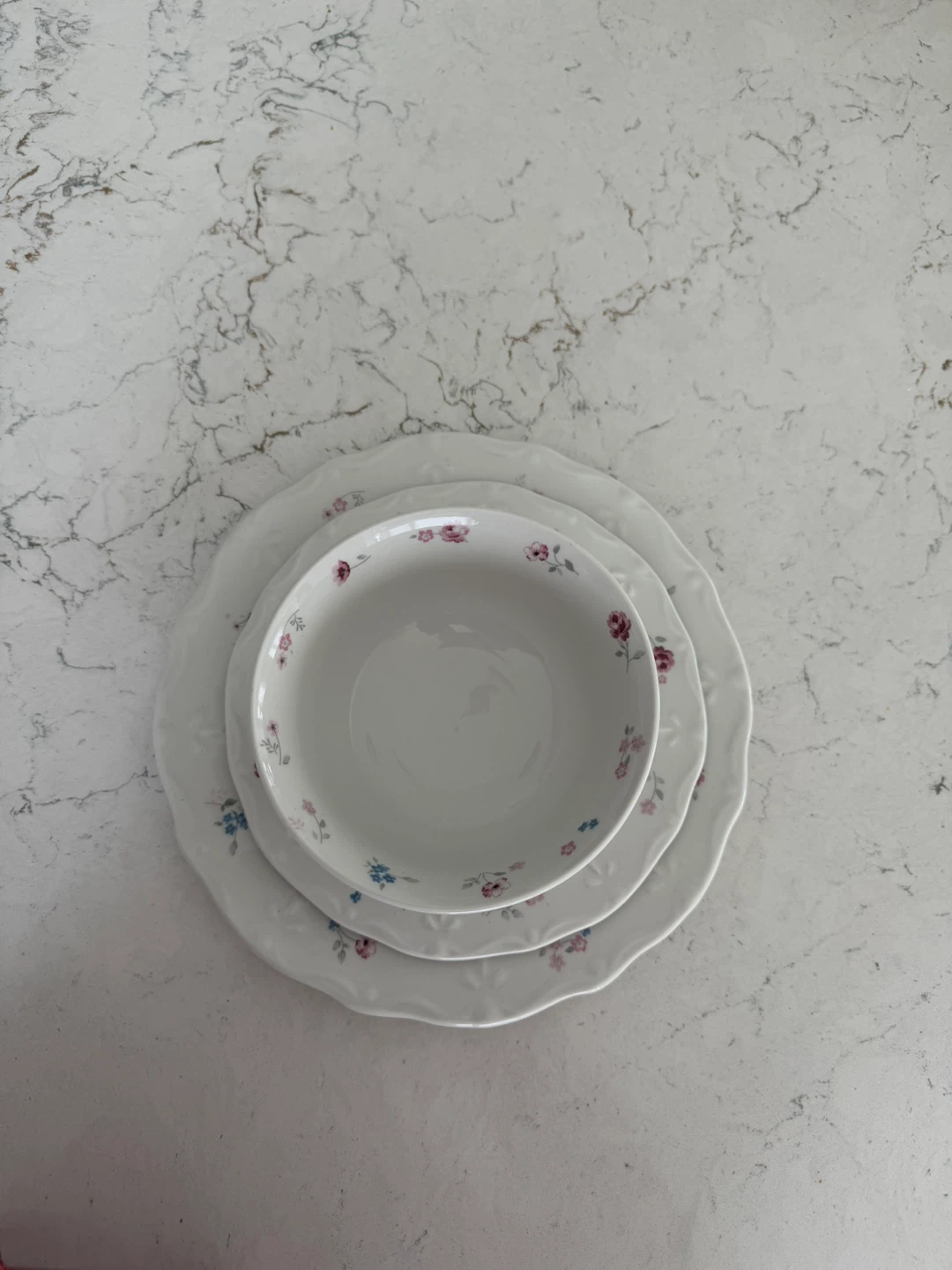 White Floral Dinnerware Set 24 pcs - photo 3