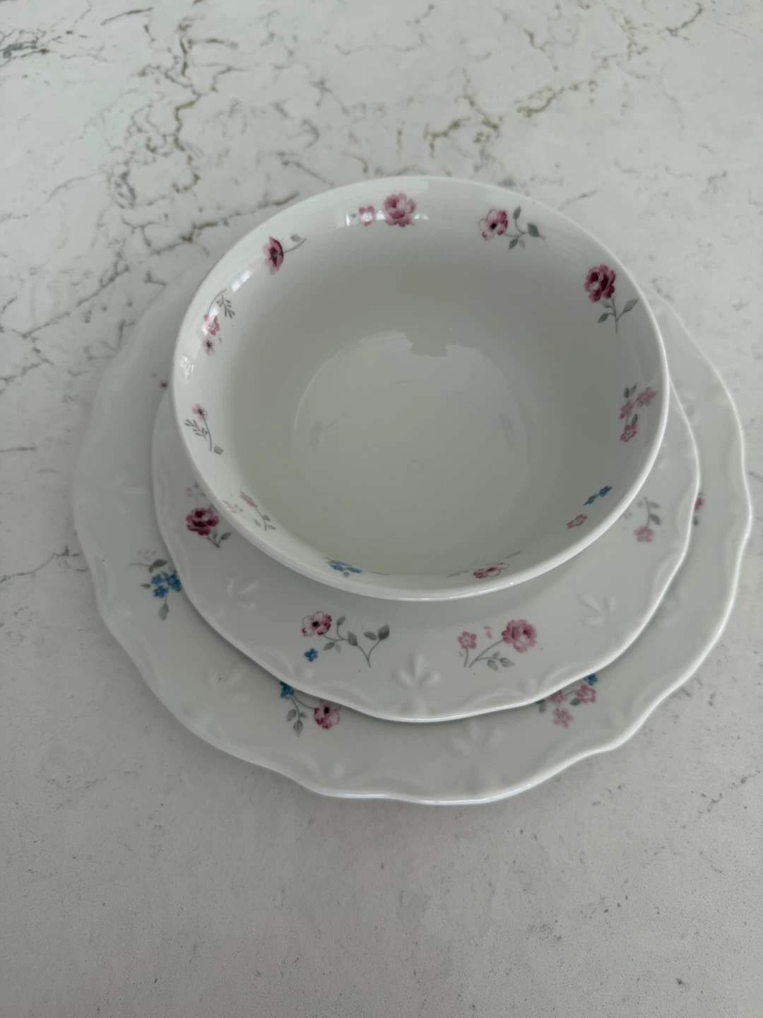 White Floral Dinnerware Set 24 pcs - photo 2