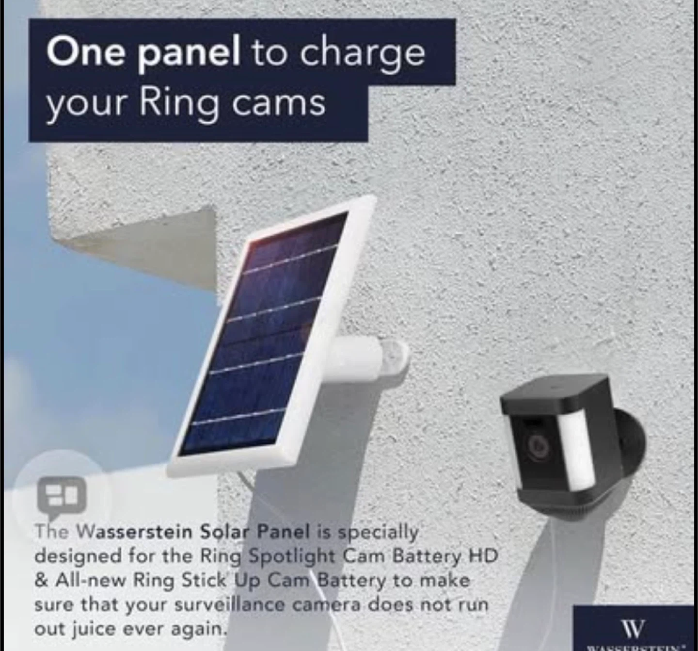 Wasserstein Solar Panel for Ring Cameras - photo 2