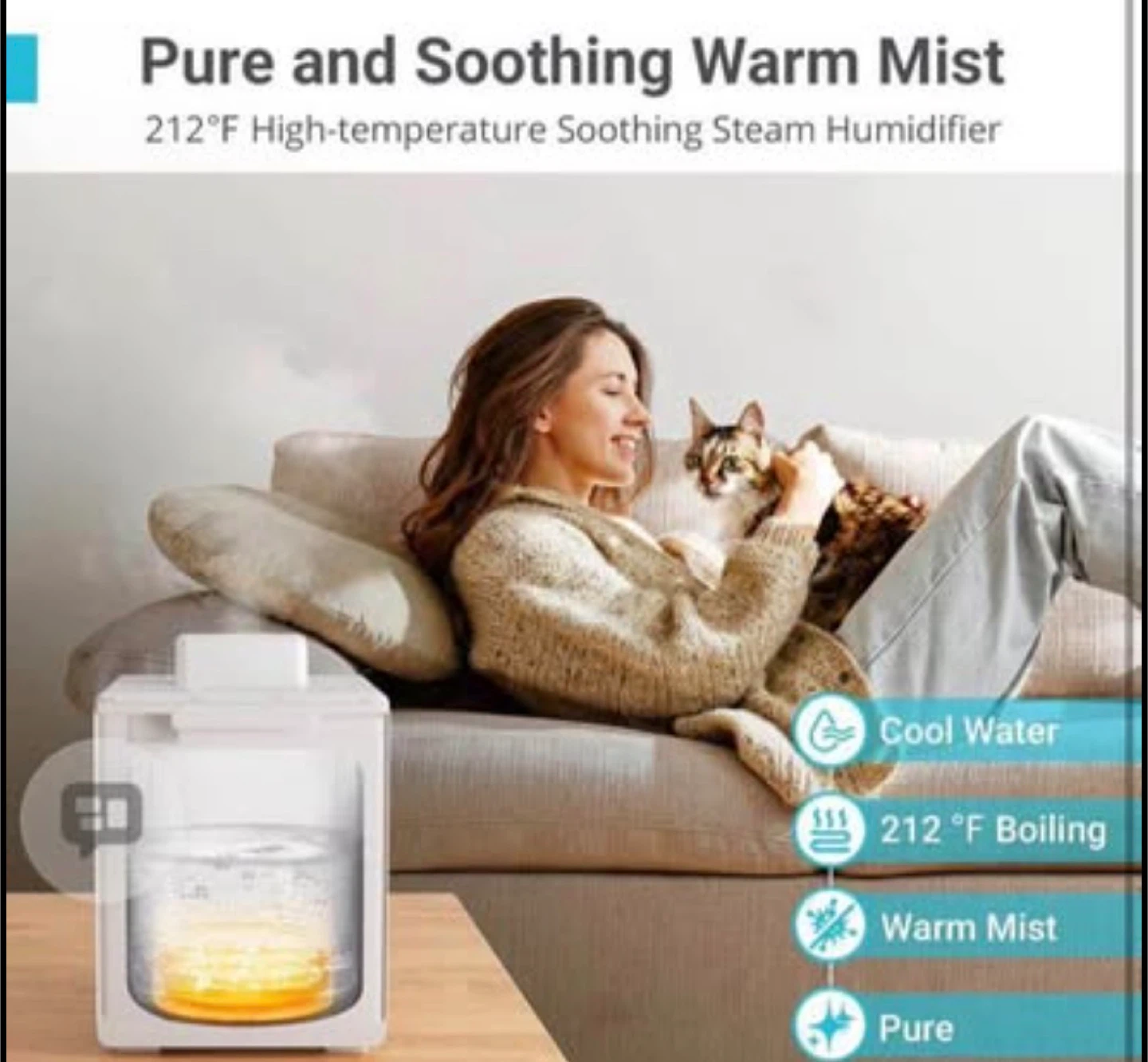 3L Stainless Steel Warm Mist Humidifier with Easy Clean - photo 4