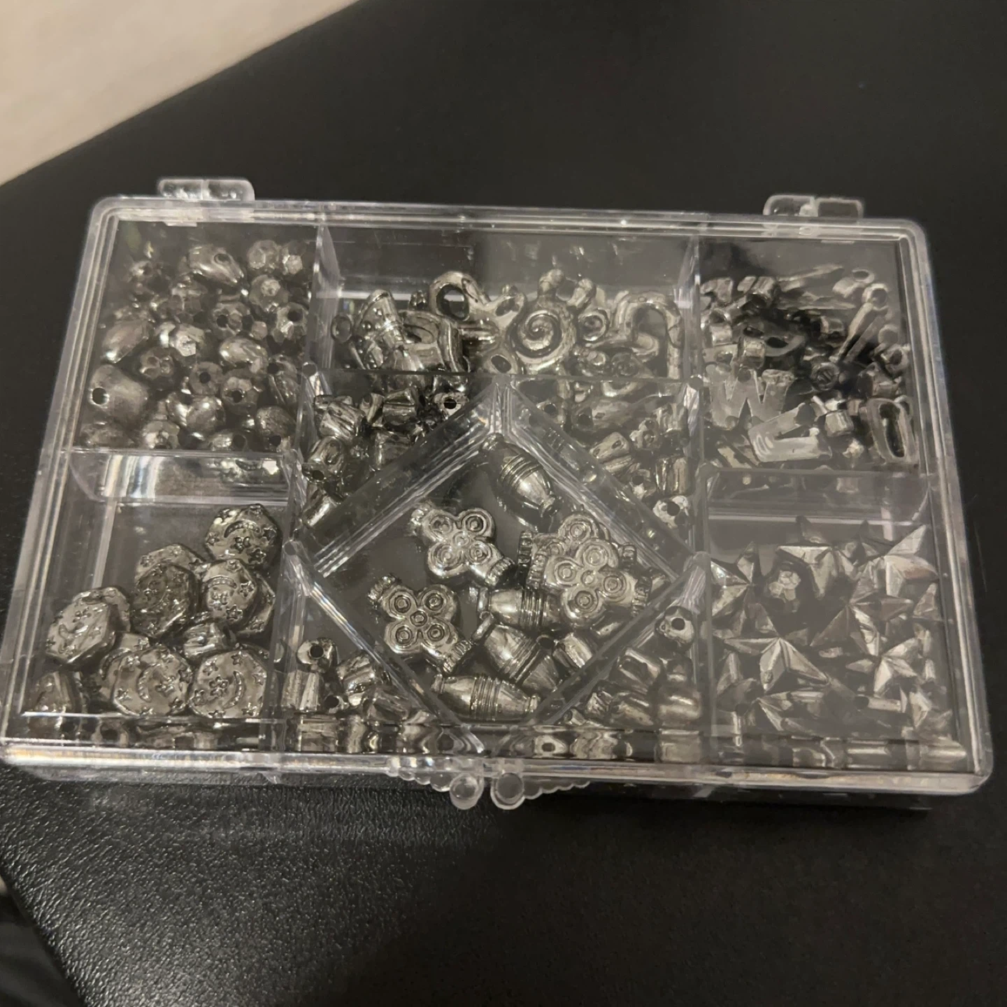 Plastic Silver Beads/Charms for crafts