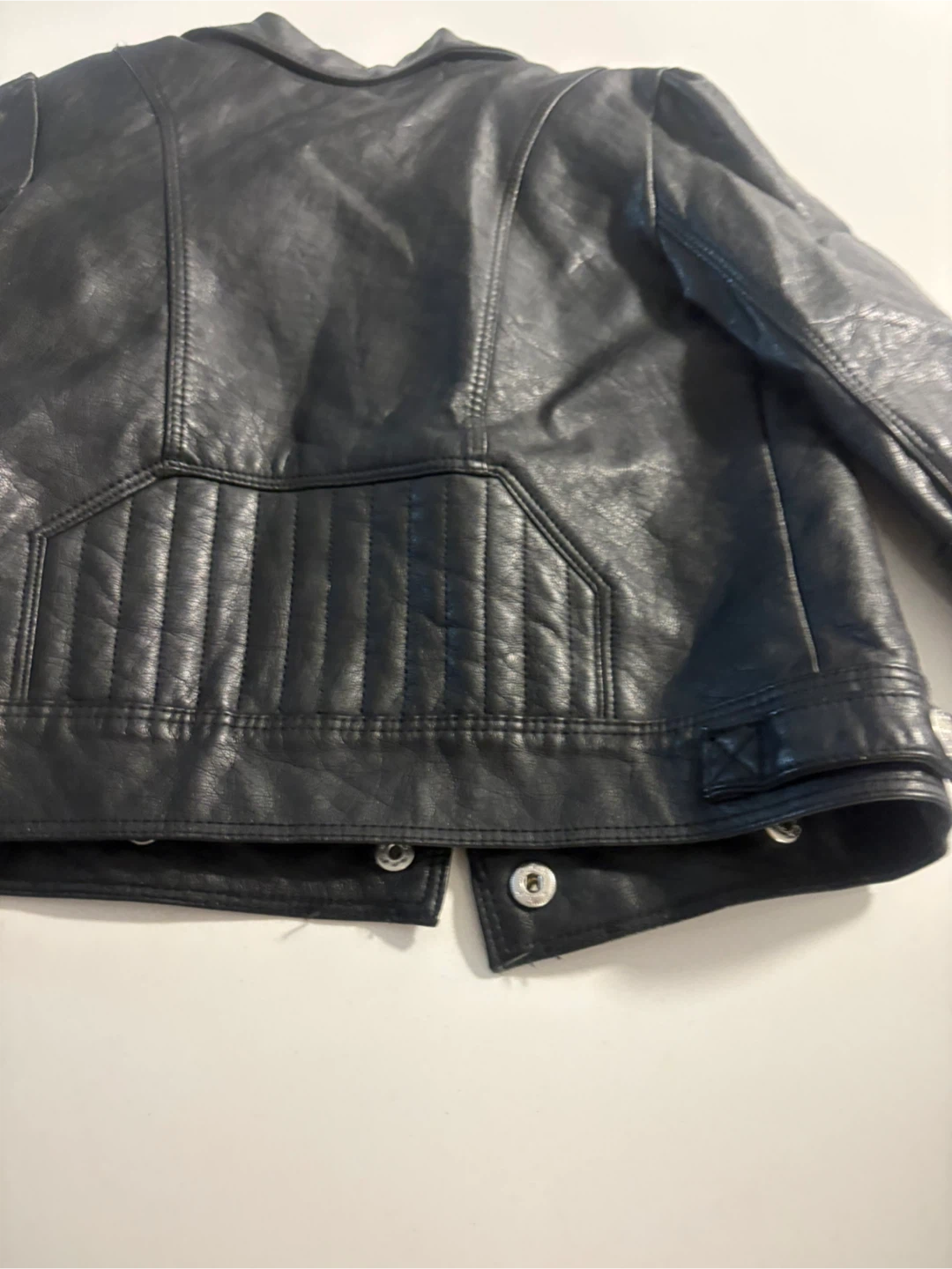 Veste en faux cuir Pandemonium noire pour bébé fille - photo 5