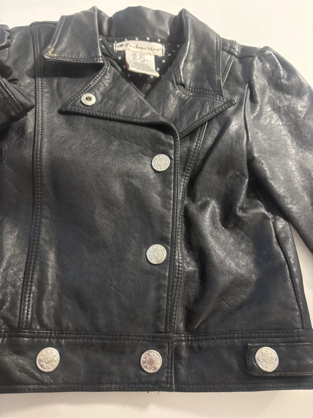 Veste en faux cuir Pandemonium noire pour bébé fille - photo 2