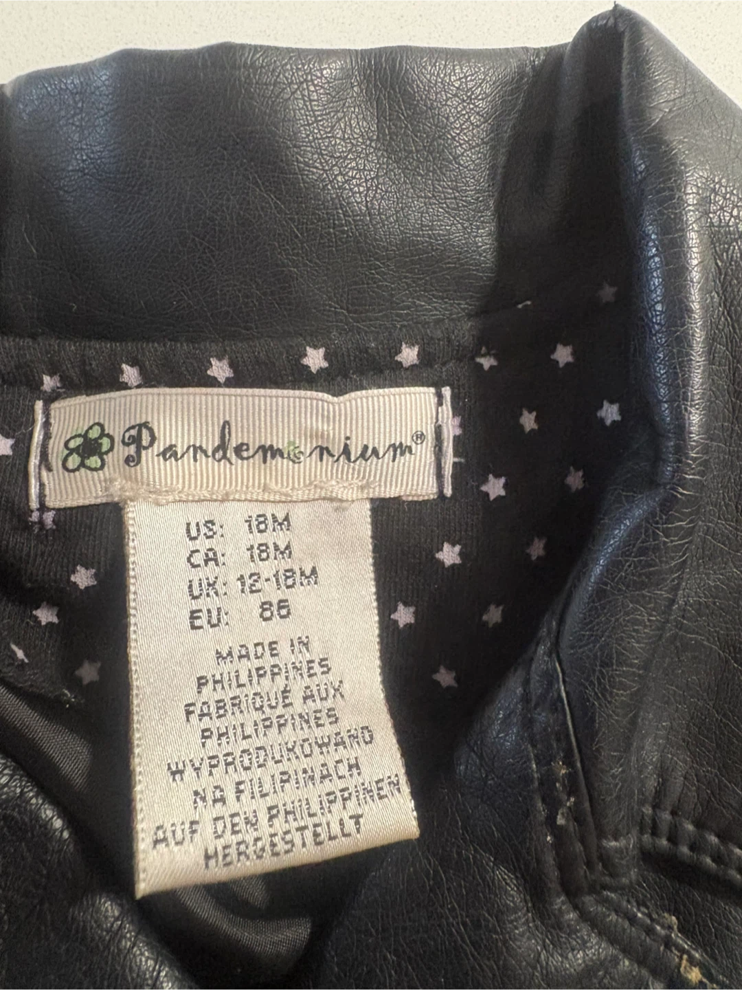 Veste en faux cuir Pandemonium noire pour bébé fille - photo 3
