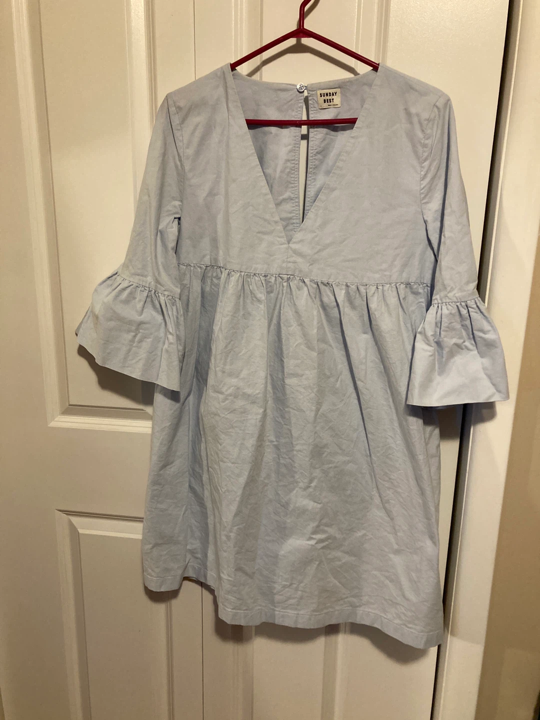 Sunday Best Light Blue Babydoll Dress Size L