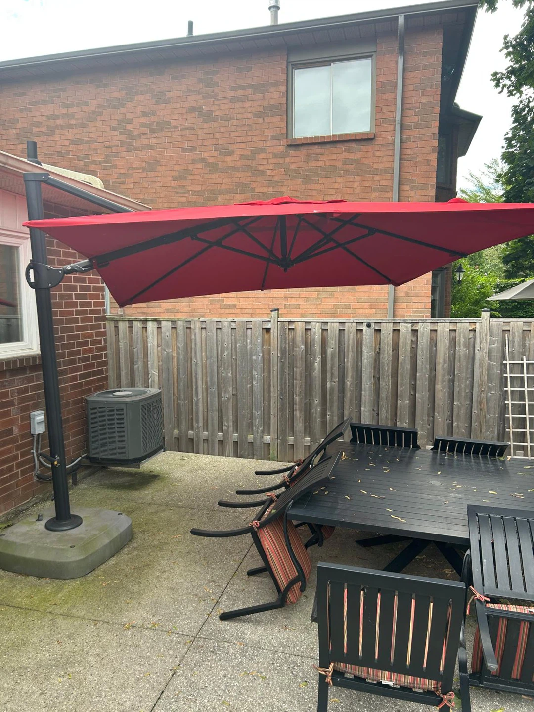 Outdoor Patio Furniture Set with Chairs, Table, and Umbrella
