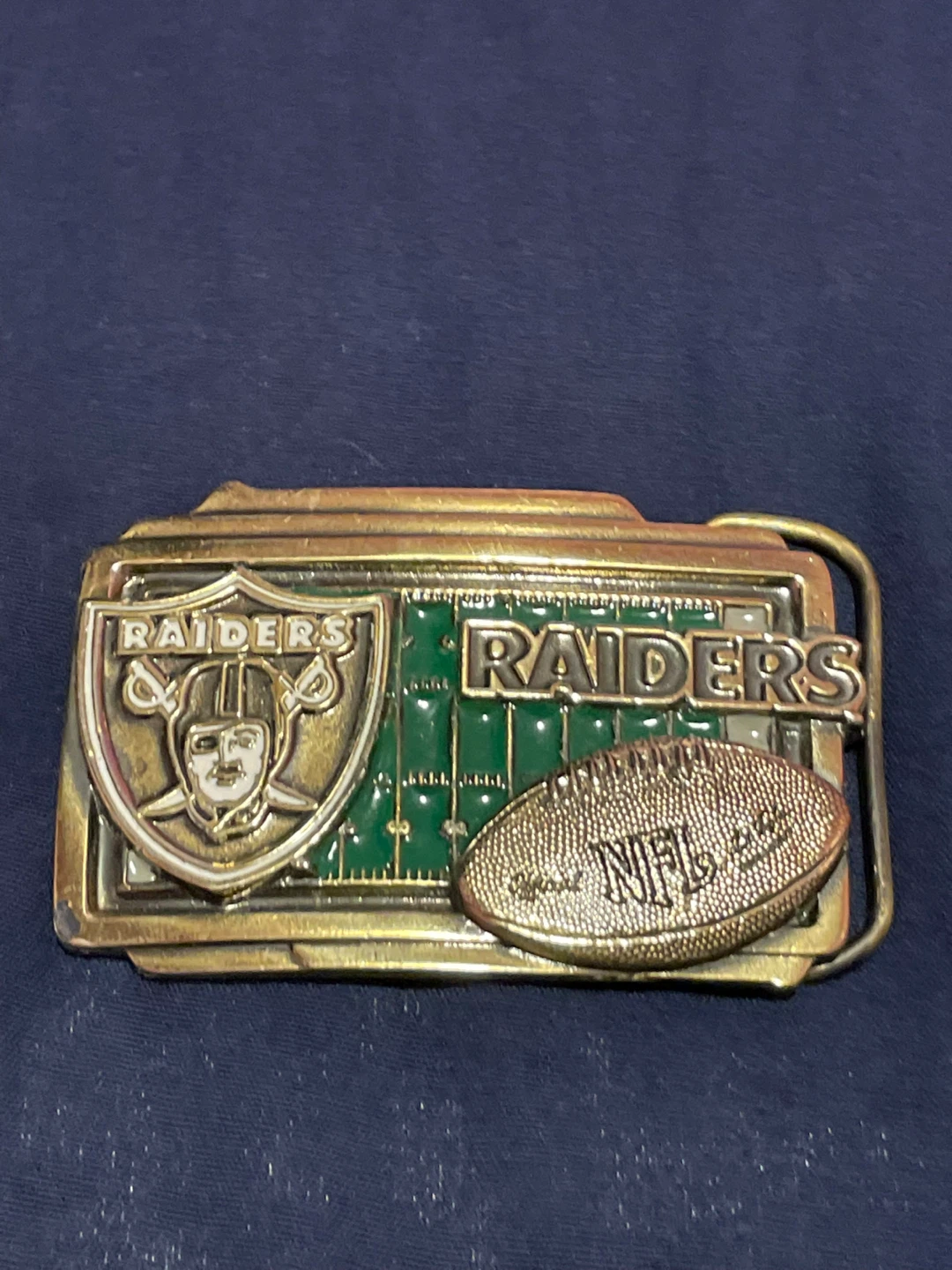 Las Vegas Raiders NFL Football Belt Buckle