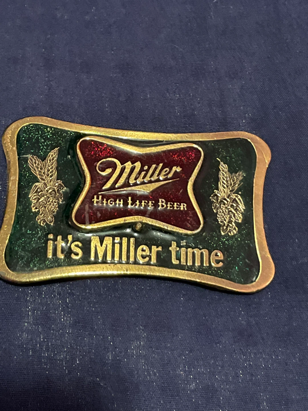 Miller High Life Beer "It's Miller Time" Belt Buckle