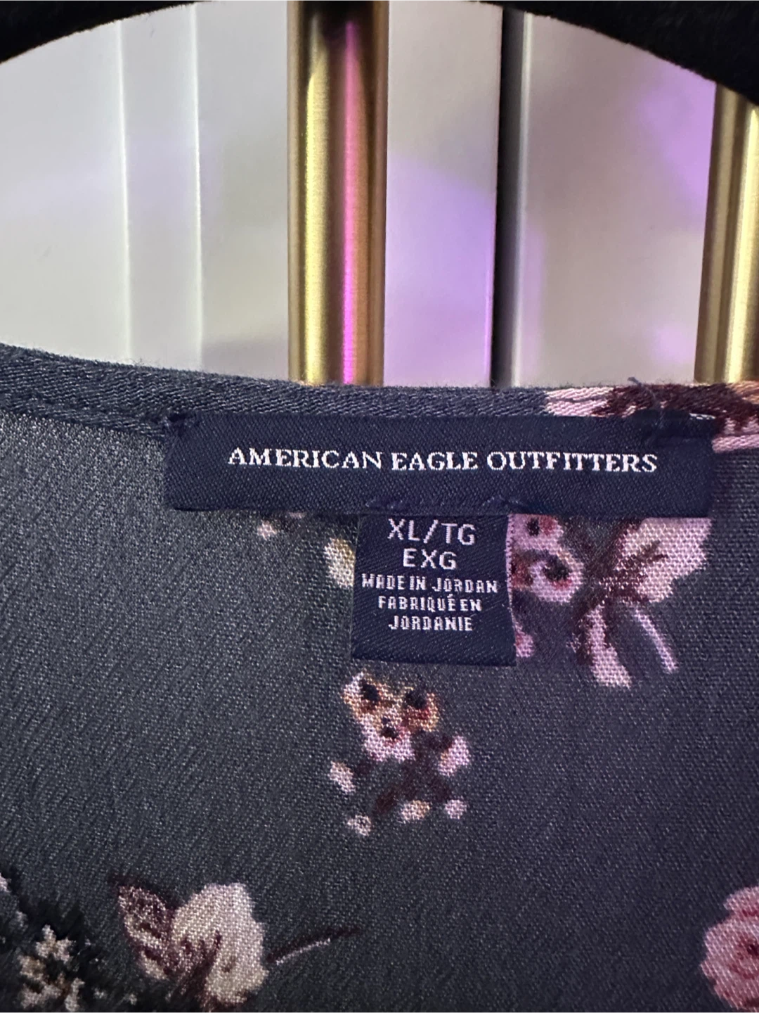 American Eagle Outfitters Floral Tie-Front Blouse - XL/TG - photo 2