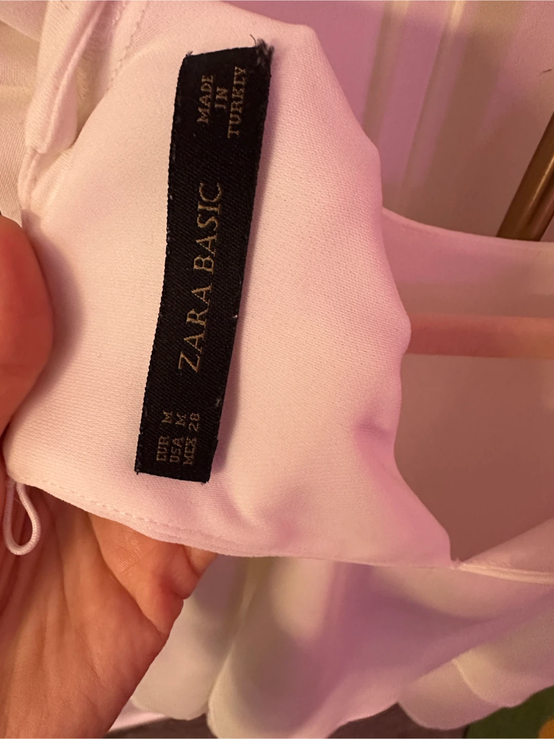Zara Basic White Layered Blouse - Size Medium - photo 3