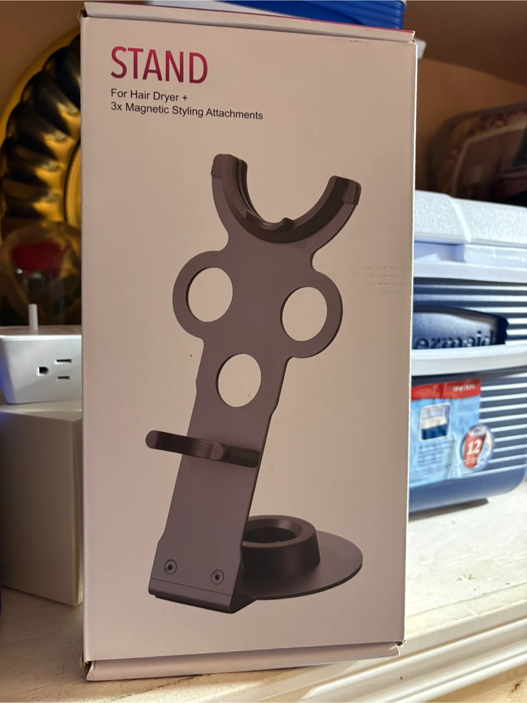 Hair Dryer Stand with Magnetic Styling Attachments - photo 2