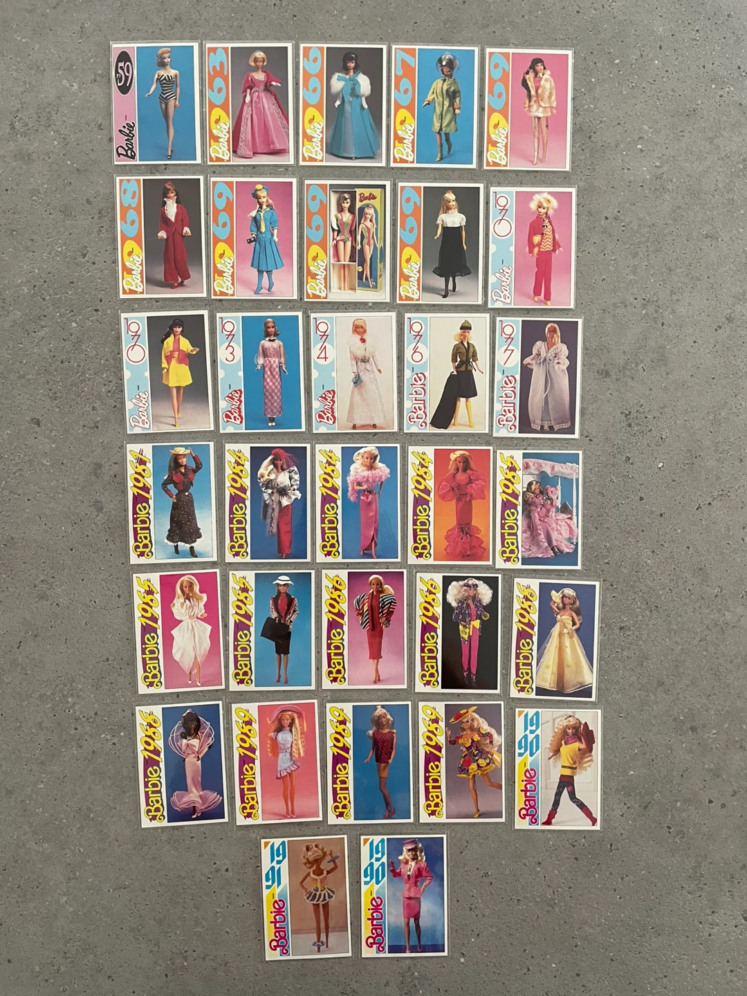 1991 ACTION Panini BARBIE Trading Cards